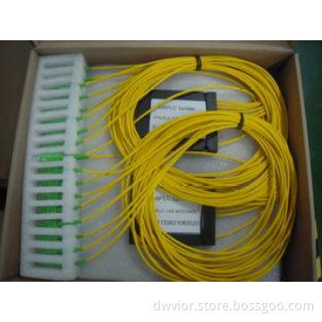 Low PDL PLC Optical Fiber Splitter with ABS box , 1 * 8 SCU